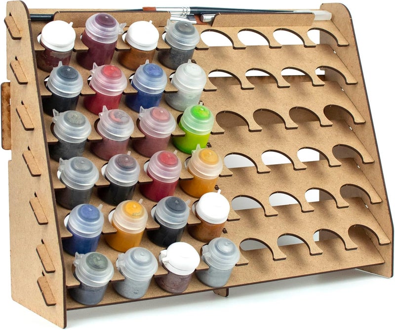 ProScale Paint Rack for model paints. Hobby craft Citadel compatible wall paint rack stand holder organiser storage for miniature warhammer art artists (33 mm) - Image 1